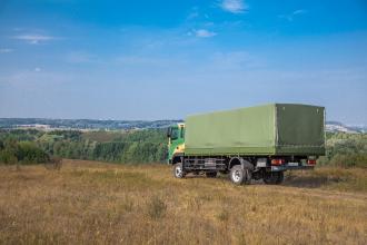 Борт - тент для транспортировки личного состава на базе Hyundai HD 120